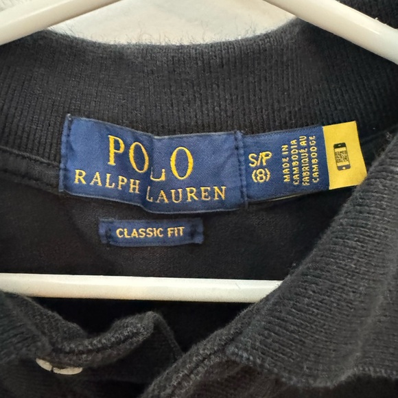 Boys Polo Ralph Lauren Black Polo Shirt size 8 - Picture 3 of 4